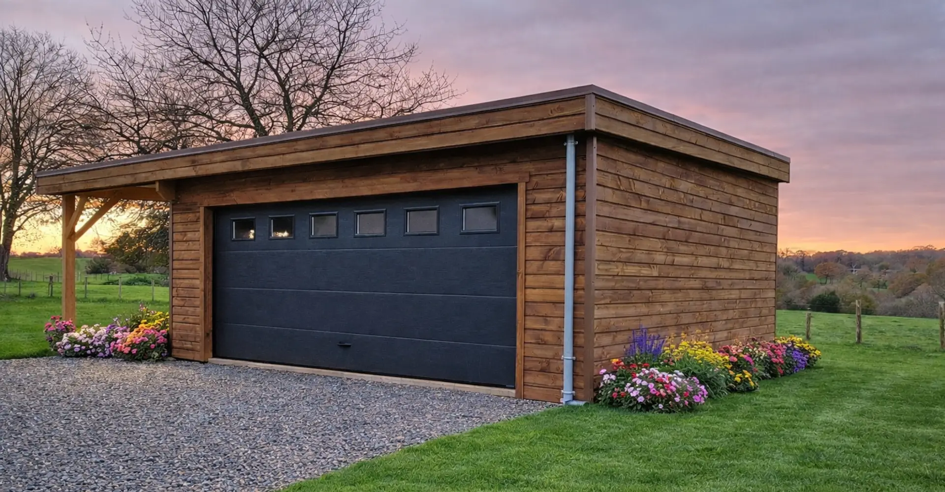 Garage sur mesure, bardage bois - BBS