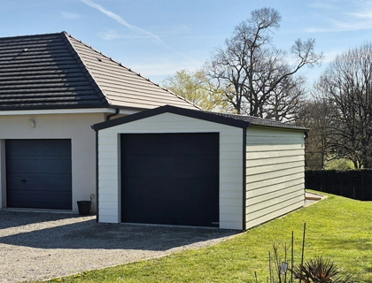 Garage standard indépendant double pente une place - BBS