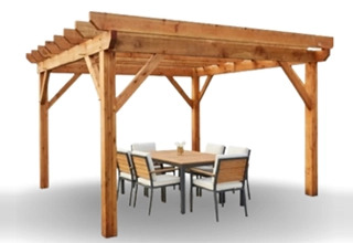 Pergola auto-portée, ossature bois - BBS