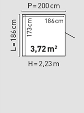 Plan toit plat 200x186 cm - BBS